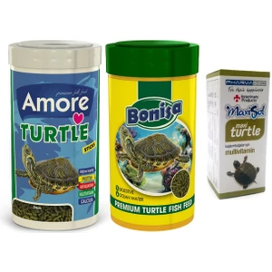 Kaplumbağa Yemi Sticks ve Vitamin Seti 2X250 ml Bonisa