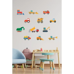 Çocuk Odası Iş Makineleri Sticker Seti