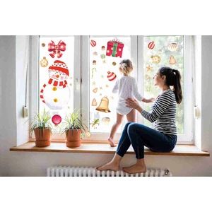 Yılbaşı Sticker Kardan Adam ve Yeni Yıl Çocuk Odası Sticker Seti