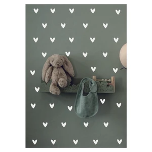 Beyaz Şirin Kalp Çocuk Odası Sticker 104 Adet