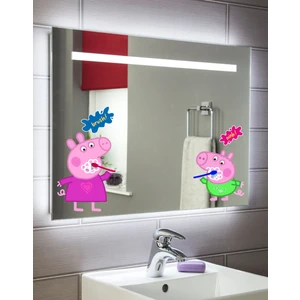 Peppa Diş Fırçalıyor Bebek ve Çocuk Odası Dekoratif Duvar Çıkartması Sticker