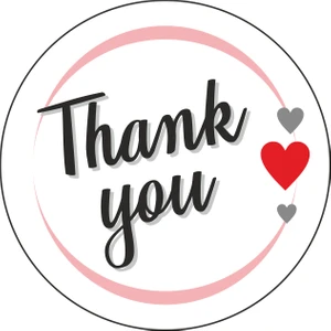 78 Adet Şeffaf Thank You Sticker Teşekkürler Etiketi