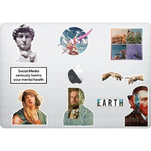 Art Sanat Temalı Laptop Notebook Tablet Sticker Seti (13 Parça)