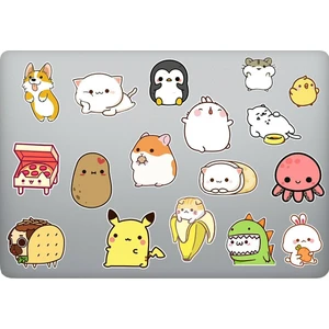 Cute Temalı Laptop Notebook Tablet Sticker Seti 17 'li