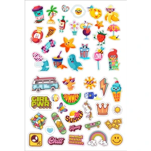 47 Parça Laptop Box Pvc Plastik Stıcker Seti