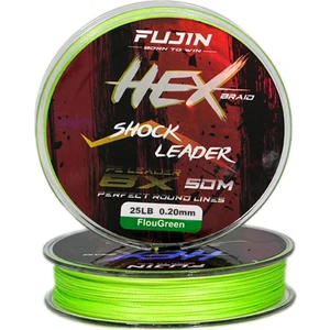 Hex Braid 8x  Fluo Green Pe Ip Shock Leader 50 mt