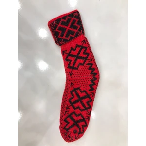 Secret Moda Kışlık Kilim Motifli Sıcak Tutan Örgü Yün Ünisex Çorap 23