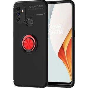 One Plus Nord 100 Kılıf Yüzüklü Manyetik Ravel Silikon