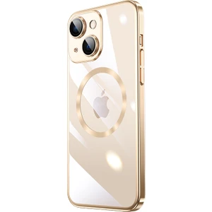 Apple iPhone 14 Plus Kılıf Renkli Kenarlı Kamera Korumalı Magsafeli Riksos Kapak