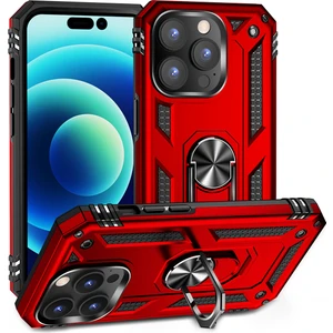 Apple iPhone 14 Pro Max Kılıf Ultra Korumalı Yüzüklü Manyetik Vega Kapak