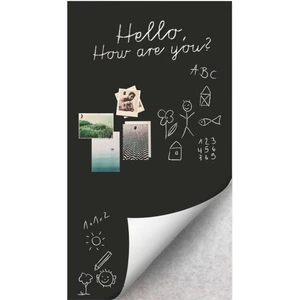 Yapışkanlı Manyetik Yazı Tahtası Siyah - 35X61 cm - Tebeşir ve Magnet Hediyeli - Mıknatıs Tutar