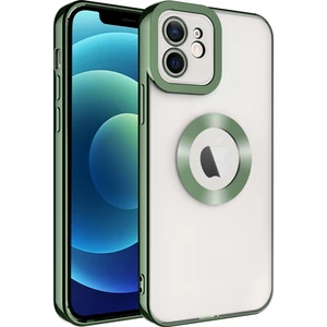 Apple iPhone 11 Kılıf Renkli Kenarlı Parlak Logosu Açık Omega Silikon