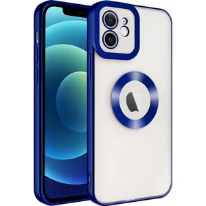 Apple iPhone 11 Kılıf Renkli Kenarlı Parlak Logosu Açık Omega Silikon