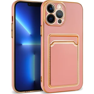 Apple iPhone 13 Pro Max Kılıf Kart Koymalı Parlak Bark Silikon