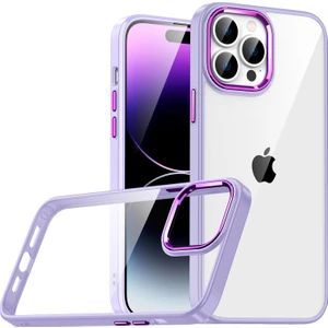 Kny Apple Iphone 14 Pro Max Kılıf Silikon Kenarlı Arkası Şeffaf Sert Flora Kapak