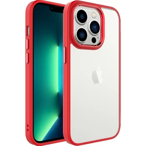 Kny Apple Iphone 14 Pro Max Kılıf Silikon Kenarlı Renkli Sert Krom Kapak
