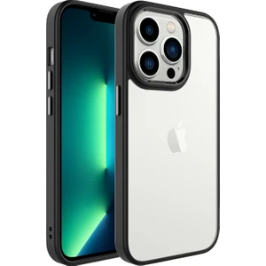 Kny Apple Iphone 14 Pro Max Kılıf Silikon Kenarlı Renkli Sert Krom Kapak