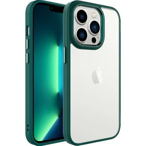 Kny Apple Iphone 14 Pro Max Kılıf Silikon Kenarlı Renkli Sert Krom Kapak