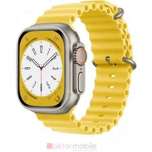 Apple Watch Ultra 49 mm Uyumlu Silikon Kordon Ocean Kordon Silindirik Kayış