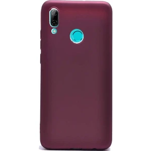 Huawei P Smart 2019 Kılıf Premier Silikon Esnek Arka Koruma Mürdüm