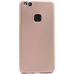 Huawei P10 Lite Kılıf Premier Silikon Kılıf Mat Kılıf+Nano Glass Koruyucu Gold