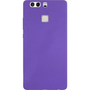 Huawei P9 Kılıf Premier Silikon Kılıf Mat Kılıf+Nano Glass Koruyucu Mor