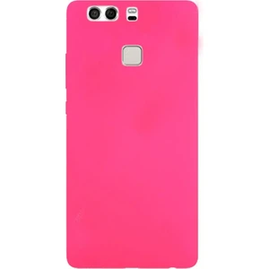 Huawei P9 Kılıf Premier Silikon Kılıf Mat Kılıf+Nano Glass Koruyucu Pembe