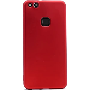 Huawei P10 Lite Kılıf Premier Silikon Kılıf Mat Kılıf Esnek Kılıf Kırmızı
