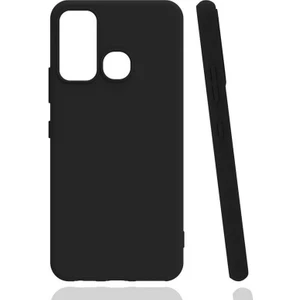 Infinix Hot 9 Kılıf Renkli Korumalı Premier Mat Silikon Siyah