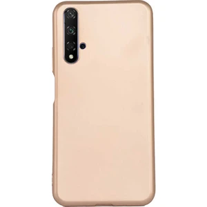 Huawei Nova 5t Kılıf Premier Silikon Esnek Arka Koruma Gold