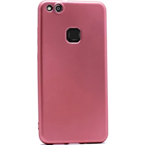 Huawei P10 Lite Kılıf Premier Silikon Kılıf Mat Kılıf+Nano Glass Koruyucu Bronz