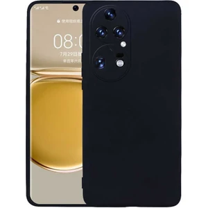 Huawei P50 Pro Kılıf Kamera Korumalı Premier Mat Silikon + Full Ekran Koruyucu Siyah