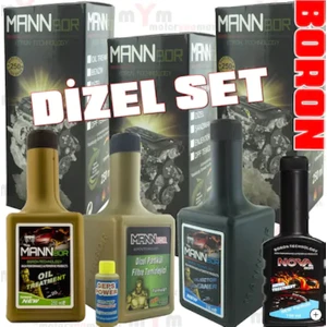 Mannbor Dizel Katkı Seti: Bor Yağ Katkısı +Dpf Temizl.+Enjektör Temizli+Mazot Katkısı