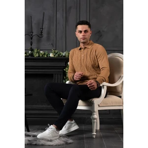 San&fa Regular Fit Polo Yaka Yünlü Erkek Triko Kazak