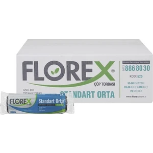 Standart Orta 55X60 cm Mavi Çöp Torbası 1 Koli 50 Rulo 1000 Adet