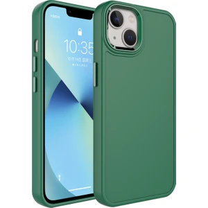 Kny Apple Iphone 13 Kılıf Metal Çerçeveli Mat Sert Botox Kapak