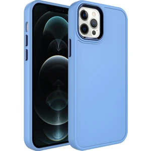 Kny Apple Iphone 12 Pro Max Kılıf Metal Çerçeveli Mat Sert Botox Kapak