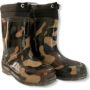 İçi Polarlı Kaymaz Taban Su ve Soğuk Geçirmez Naylon Çizme