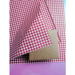 Tuğset Etiket Ekose Desen Pelur Kağıdı 50 x 70 cm 10 Adet