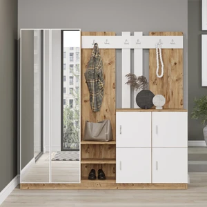 Gibson Vestiyer Portmanto Ayakkabılık Çam-Beyaz