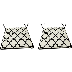 Sandalye Minderi Eko 2 Adet Bağcıklı Bahçe Minderi (Alaçatı)Yıkanabilir