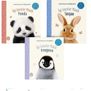 Mini Hayvan Masalları 3 Kitap - Tavşan - Panda - Penguen