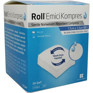Emici Kompres Ped 50 Li (7,5*7,5)