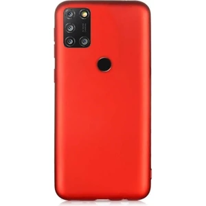 Alcatel 3x 2020 Kılıf Premier Mat Silikon Esnek Koruma Kırmızı