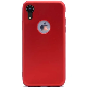 Apple iPhone Xr Kılıf Premier Esnek Lüx Silikon+Nano Glass Kırmızı