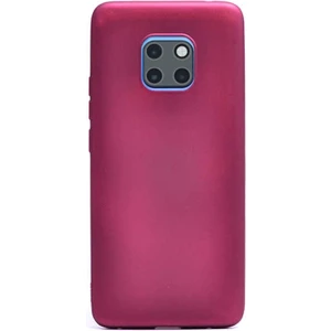 Huawei Mate 20 Kılıf Premier Silikon Arka Koruma Mürdüm