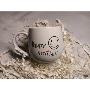 Happy Smile Yazılı Gülen Yüz Kupa Bardak