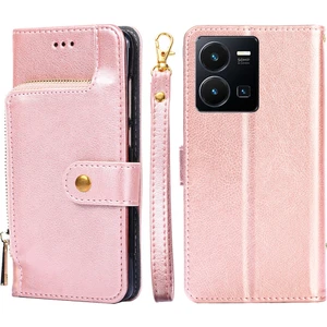 ZH Store Vivo Y35 4g / Y22 / Y22S Için Fermuar Torbası Deri Kasa (Yurt Dışından)