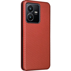 ZH Store Vivo Y22S / Y35 Için Karbon Fiber Doku Kılıfı (Yurt Dışından)