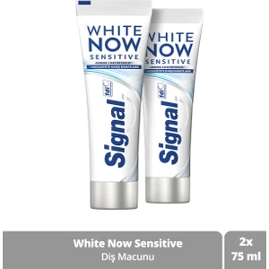 White Now Diş Macunu Sensitive Anında 3 Kat Beyazlık 75 Ml X2